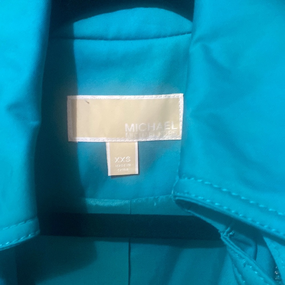 Michael Kors Turquoise Trench Coat - Picture 6 of 11